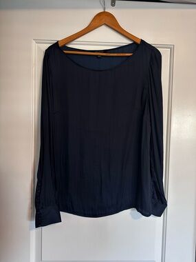 Banana Republic Navy Long-Sleeve Blouse